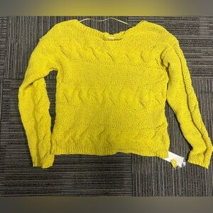 Nwt Women’s medium yellow boatneck knit sweater med
